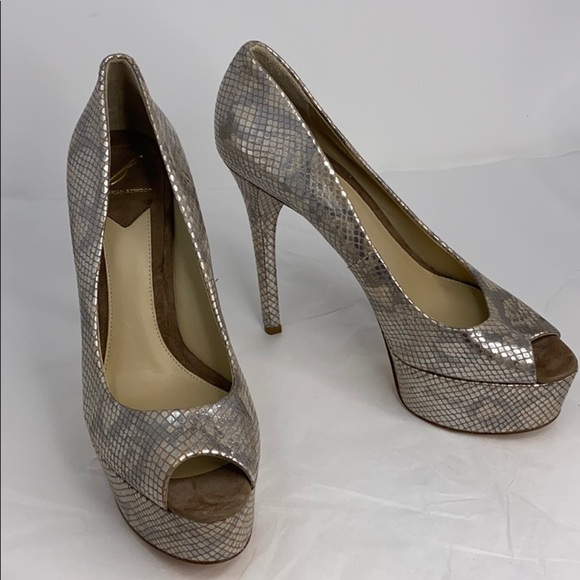 Brian Atwood Sz 40.5 BFBambola Peep Toe High Heels - Picture 1 of 13